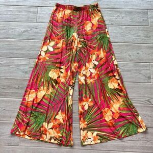 Carmen‎ Marc Valvo Women's Multicolor Tropical Wide Leg Pants Swimwear Medium